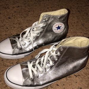 Metallic Converse.